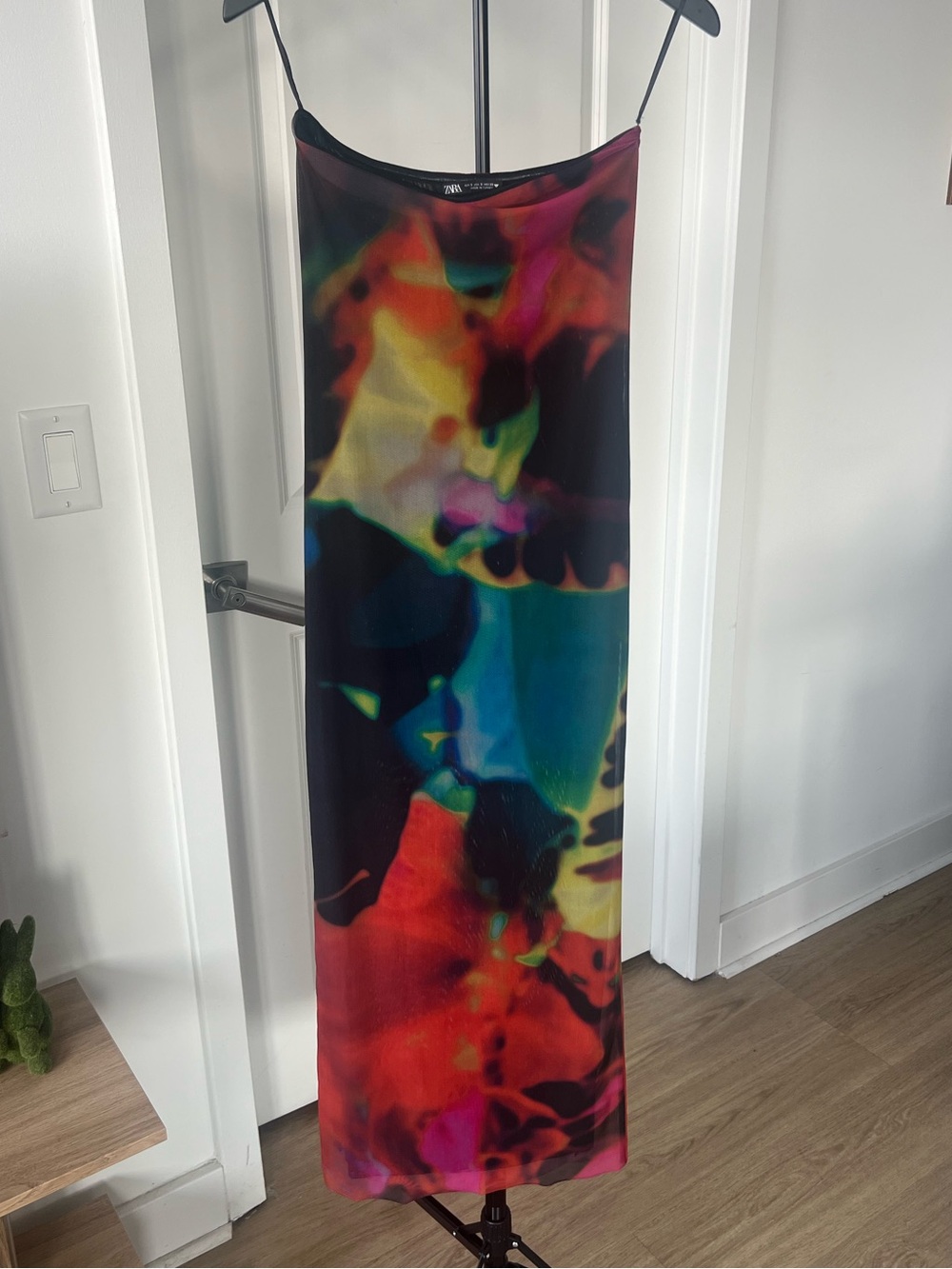 ZARA Lava Lamp Strapless Dress (Multicolor) - Size S